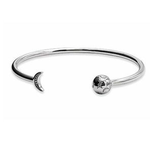 Pandora Moments Moon & Stars Open Bangle